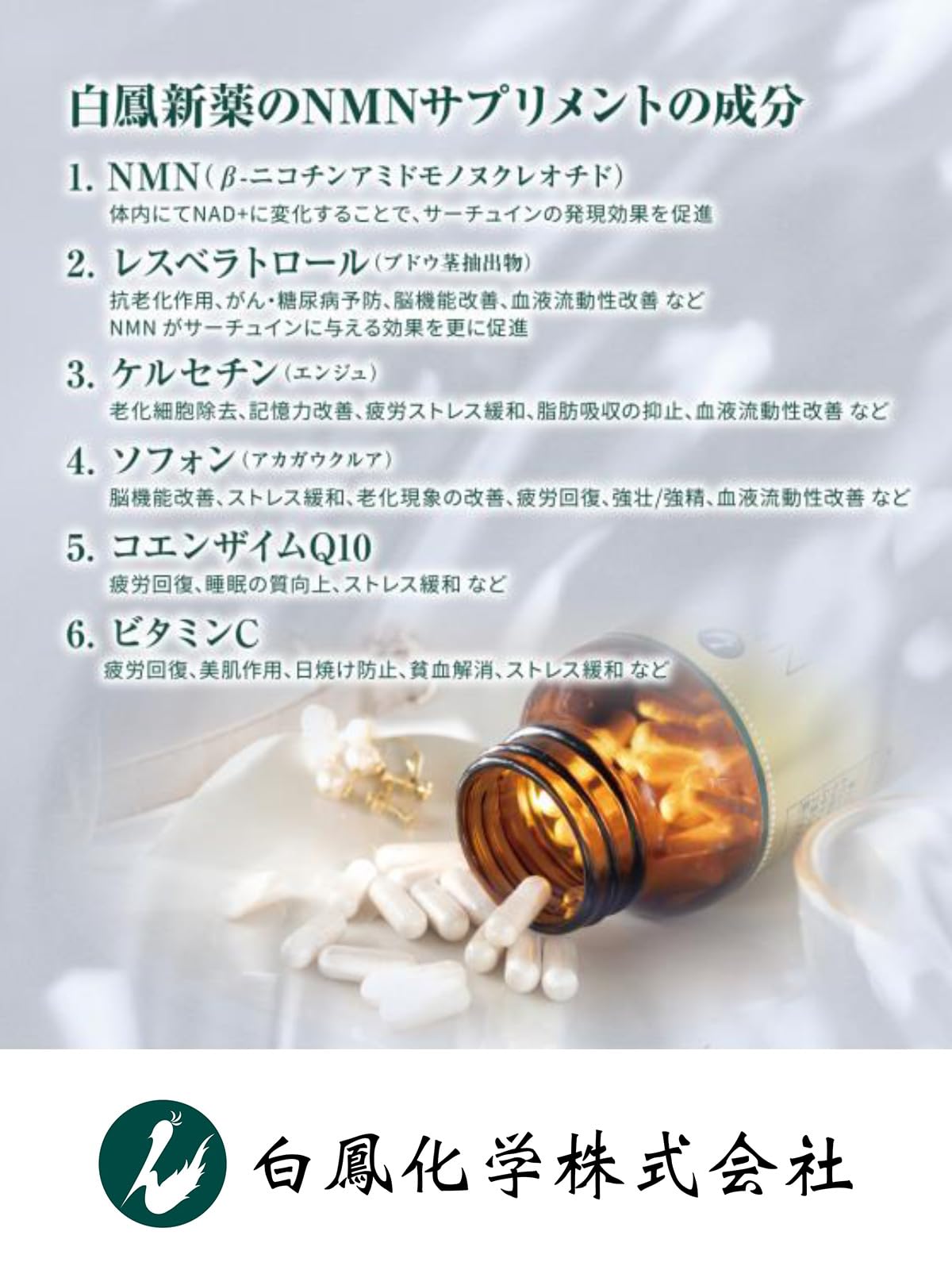 Amazon | NMN サプリメント 18000mg 日本製 高純度99.9% 120カプセル